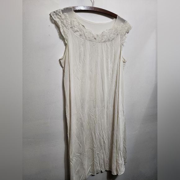 VINTAGE ROSES AND LACE SLIP BABYDOLLCORE DRESS - Picture 10 of 13